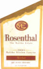 Rosenthal Devon Vineyard Merlot 2004 Front Label