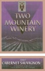 Two Mountain Winery Cabernet Sauvignon 2002 Front Label