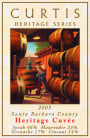 Curtis Heritage Cuvee 2005  Front Label