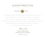 Ghostwriter Woodruff Family Vineyard Pinot Noir 2008 Front Label