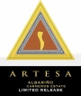 Artesa Limited Release Albarino 2015 Front Label