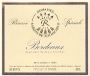 Barons de Rothschild Reserve Speciale Bordeaux Blanc 2003 Front Label