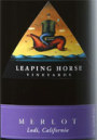 Leaping Horse Merlot 2002 Front Label