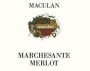 Maculan Marchesante Merlot 1995 Front Label