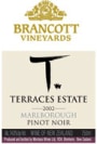 Brancott Terraces Estate Pinot Noir 2002 Front Label