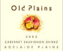 Old Plains Adelaide Plains Cabernet/Shiraz 2003 Front Label