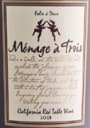 Menage a Trois Red Blend 2003 Front Label