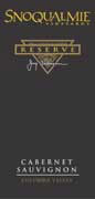 Snoqualmie Reserve Cabernet Sauvignon 2002 Front Label