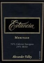 Estancia Meritage Red 2001 Front Label
