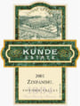 Kunde Estate Zinfandel 2001 Front Label