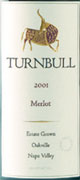 Turnbull Merlot 2001 Front Label