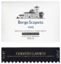 Borgo Scopeto Chianti Classico 2002 Front Label