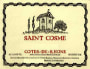 Chateau de Saint Cosme Cotes du Rhone Les Deux Albion 2003 Front Label