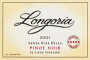 Longoria Fe Ciega Vineyard Pinot Noir 2001 Front Label