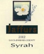 Jaffurs  Santa Barbara County Syrah 2002 Front Label