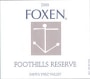 Foxen Foothills Reserve 2000 Front Label