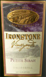 Ironstone Petite Sirah 2002 Front Label