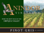 Anindor Vineyards Pinot Gris 2010 Front Label