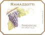 Ramazzotti Wines Sangiovese 2014  Front Label