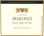 Bernardus Marinus Estate 2000 Front Label