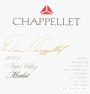 Chappellet Merlot 2001  Front Label