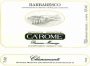 Ca' Rome Barbaresco Romano Marengo Chiaramanti 2009 Front Label