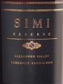 Simi Reserve Cabernet Sauvignon 2001 Front Label