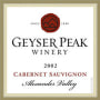 Geyser Peak Cabernet Sauvignon 2002 Front Label