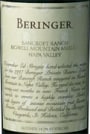 Beringer Bancroft Ranch Merlot 2000 Front Label