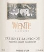 Wente Cabernet Sauvignon 2001 Front Label