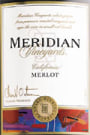 Meridian Merlot 2002 Front Label