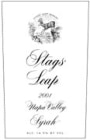 Stags' Leap Winery Syrah 2001 Front Label