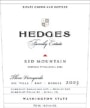 Hedges Family Estate Three Vineyards Red 2003 Front Label