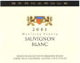 Bernardus Monterey County Sauvignon Blanc 2003 Front Label