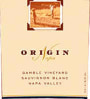 Origin-Napa Gamble Vineyard Sauvignon Blanc 2003 Front Label