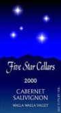 Five Star Cellars Cabernet Sauvignon 2002 Front Label