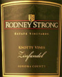 Rodney Strong Estate Knotty Vines Zinfandel 2001 Front Label