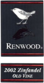 Renwood Old Vine Zinfandel 2002 Front Label