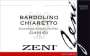 Zeni Chiaretto Bardolino Classico 2015 Front Label