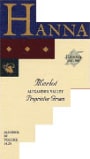 Hanna Merlot 2001 Front Label