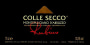 Tollo 'Colle Secco Rubino' Montepulciano d'Abruzzo 2008 Front Label