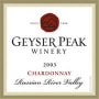 Geyser Peak Russian River Chardonnay 2003 Front Label