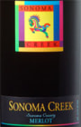 Sonoma Creek Merlot 2002 Front Label