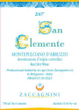 Zaccagnini San Clemente Montepulciano d'Abruzzo 2007 Front Label