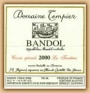 Domaine Tempier Bandol Rouge 2002 Front Label