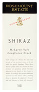 Rosemount Show Reserve Shiraz 2001 Front Label