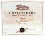 Charles Krug Napa Valley Merlot 2001 Front Label