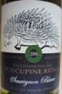 Porcupine Ridge Sauvignon Blanc 2004 Front Label
