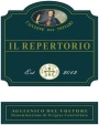Cantine del Notaio Aglianico del Vulture Il Repertorio 2012 Front Label