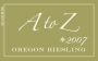 A to Z Riesling 2007 Front Label